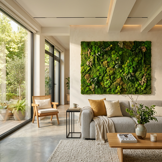 Mechové stěny do interiéru: Jak vybrat mechový obraz?